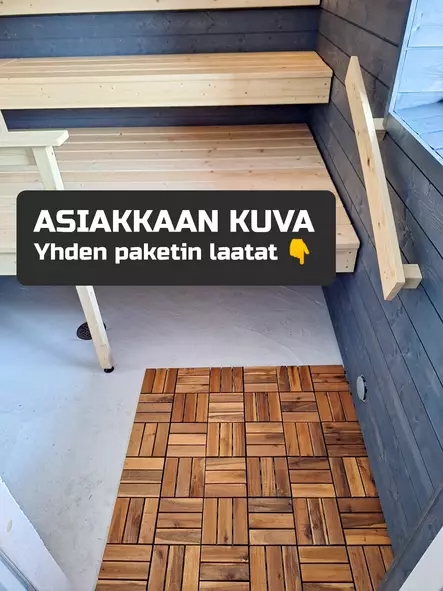 Terassilaatta akasia puu 30x30cm fsc sertifioitu - Terrassfötter och skruvpålar - 8720573997904 - 2