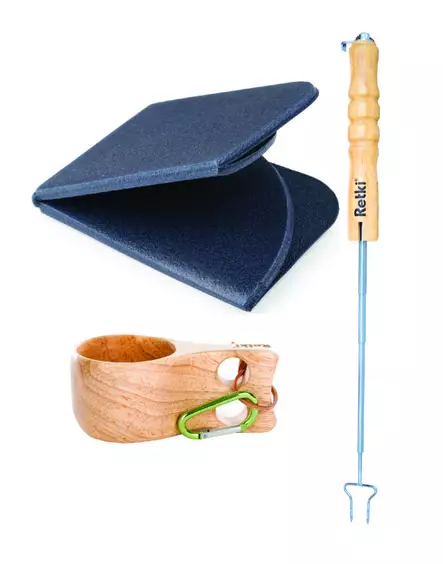 Retki presentask Retki 30-årsjubileums sittunderlägg, Kuksa och korvpinne - Campingutrustning - 6418536033524 - 2