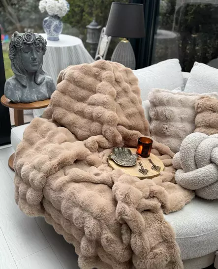 Sofföverdrag Aberto Design Bubble Brun Polyester 150x100 cm - Överkast och plädar - 8684283664634 - 1