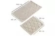 Badrumsmatta Set Mijölnir Beige 100% Bomull Antibakteriell Halkfri 50x60 cm & 60x100 cm - Badrumsmattor och våtrumsmattor - 8681875010404 - 5