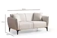 2-sits soffa Atelier del Sofa Belissimo Off-white Polyester 160x95x67 cm - Soffor - 8683342950534 - 6
