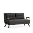2-sits bäddsoffa Atelier del Sofa Sando Mörkgrå Linne 175x133x81 cm - Bäddsoffor - 8684282192794 - 1