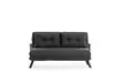 2-sits bäddsoffa Atelier del Sofa Sando Mörkgrå Linne 175x133x81 cm - Bäddsoffor - 8684282192794 - 12