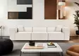 3-sits soffa Atelier del Sofa Lora Ljusbrun Linne 303x108x65 cm - Soffor - 8684282392354 - 3