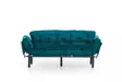 3-sits bäddsoffa Atelier del Sofa Nitta Triple Petrolgrön Polyester 185x70x85 cm - Bäddsoffor - 8681875833614 - 13