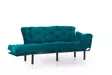 3-sits bäddsoffa Atelier del Sofa Nitta Triple Petrolgrön Polyester 185x70x85 cm - Bäddsoffor - 8681875833614 - 6