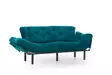 3-sits bäddsoffa Atelier del Sofa Nitta Triple Petrolgrön Polyester 185x70x85 cm - Bäddsoffor - 8681875833614 - 9