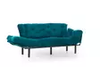 3-sits bäddsoffa Atelier del Sofa Nitta Triple Petrolgrön Polyester 185x70x85 cm - Bäddsoffor - 8681875833614 - 8