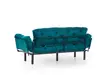3-sits bäddsoffa Atelier del Sofa Nitta Triple Petrolgrön Polyester 185x70x85 cm - Bäddsoffor - 8681875833614 - 12