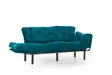 3-sits bäddsoffa Atelier del Sofa Nitta Triple Petrolgrön Polyester 185x70x85 cm - Bäddsoffor - 8681875833614 - 7