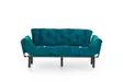 3-sits bäddsoffa Atelier del Sofa Nitta Triple Petrolgrön Polyester 185x70x85 cm - Bäddsoffor - 8681875833614 - 1
