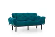 3-sits bäddsoffa Atelier del Sofa Nitta Triple Petrolgrön Polyester 185x70x85 cm - Bäddsoffor - 8681875833614 - 4