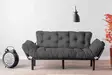 3-sits bäddsoffa Atelier del Sofa Nitta Grey Polyester 185x70x85 cm - Bäddsoffor - 8681875833584 - 3