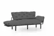 3-sits bäddsoffa Atelier del Sofa Nitta Grey Polyester 185x70x85 cm - Bäddsoffor - 8681875833584 - 8