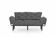 3-sits bäddsoffa Atelier del Sofa Nitta Grey Polyester 185x70x85 cm - Bäddsoffor - 8681875833584 - 1