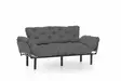 3-sits bäddsoffa Atelier del Sofa Nitta Grey Polyester 185x70x85 cm - Bäddsoffor - 8681875833584 - 11