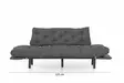 3-sits bäddsoffa Atelier del Sofa Nitta Grey Polyester 185x70x85 cm - Bäddsoffor - 8681875833584 - 14