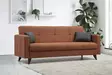 3-sits bäddsoffa Atelier del Sofa Polya Tegelröd Tyg 205x75x86 cm - Bäddsoffor - 8683742755524 - 3