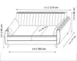 3-sits bäddsoffa Atelier del Sofa Alkon Mörkgrå Linnepolyester 214x77x86 cm - Bäddsoffor - 8683742755494 - 7