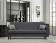 3-sits bäddsoffa Atelier del Sofa Alkon Mörkgrå Linnepolyester 214x77x86 cm - Bäddsoffor - 8683742755494 - 2