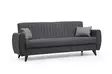 3-sits bäddsoffa Atelier del Sofa Alkon Mörkgrå Linnepolyester 214x77x86 cm - Bäddsoffor - 8683742755494 - 4