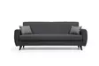 3-sits bäddsoffa Atelier del Sofa Alkon Mörkgrå Linnepolyester 214x77x86 cm - Bäddsoffor - 8683742755494 - 1