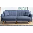 3-sits bäddsoffa Atelier del Sofa Aqua Mörkblå Linne 205x85x85 cm - Bäddsoffor - 8681875323764 - 2
