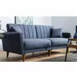 3-sits bäddsoffa Atelier del Sofa Aqua Mörkblå Linne 205x85x85 cm - Bäddsoffor - 8681875323764 - 4