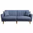 3-sits bäddsoffa Atelier del Sofa Aqua Mörkblå Linne 205x85x85 cm - Bäddsoffor - 8681875323764 - 6