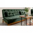 3-sits bäddsoffa Atelier del Sofa Fuoco Grön Linne 184x80x80 cm - Bäddsoffor - 8681875597974 - 2