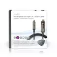 Aktiv optisk (AOC) USB kabel | USB-C Hane | HDMI Kontakt | 18 Gbps | 50.0 m | Rund | PVC | Svart | Presentbox - Dator och nätverk - 5412810318124 - 66