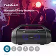 Bluetooth® Party Boombox | 360 min | 2.0 | 60 W | Uppspelning av media: AUX / Micro SD / USB | IPX5 | Synkroniseringsbar | Bärhandtag | Festljus | Svart - Bluetooth-högtalare - 5412810323784 - 5