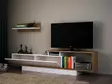 TV-bänk Hanah Home Asos Vit Valnöt Spånskiva 180x45x29,6 cm - TV-bänkar - 8681181613764 - 2