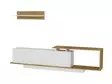 TV-bänk Hanah Home Asos Vit Valnöt Spånskiva 180x45x29,6 cm - TV-bänkar - 8681181613764 - 3