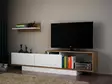 TV-bänk Hanah Home Asos Vit Valnöt Spånskiva 180x45x29,6 cm - TV-bänkar - 8681181613764 - 1