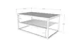 Soffbord, svart, 95 cm brett, slitstarkt, stilrent - Bord - 8682870704374 - 8