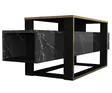 TV-bänk Hanah Home Bianco Svart Spånskiva 160x49,8x46,1 cm - TV-bänkar - 8681875670004 - 6