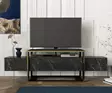 TV-bänk Hanah Home Bianco Svart Spånskiva 160x49,8x46,1 cm - TV-bänkar - 8681875670004 - 2