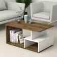 Soffbord Hanah Home Arte 2042 Mörk Valnöt Vit Spånskiva 90x42x54 cm - Soffbord - 8682870764194 - 1