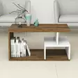 Soffbord Hanah Home Arte 2042 Mörk Valnöt Vit Spånskiva 90x42x54 cm - Soffbord - 8682870764194 - 2