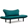 2-sits bäddsoffa Atelier del Sofa Chatto Petrolblå Bomullsfodrad Polyestertyg 150x70x75 cm - Bäddsoffor - 8681875569544 - 5
