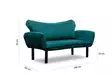 2-sits bäddsoffa Atelier del Sofa Chatto Petrolblå Bomullsfodrad Polyestertyg 150x70x75 cm - Bäddsoffor - 8681875569544 - 7