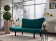 2-sits bäddsoffa Atelier del Sofa Chatto Petrolblå Bomullsfodrad Polyestertyg 150x70x75 cm - Bäddsoffor - 8681875569544 - 2
