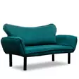 2-sits bäddsoffa Atelier del Sofa Chatto Petrolblå Bomullsfodrad Polyestertyg 150x70x75 cm - Bäddsoffor - 8681875569544 - 4
