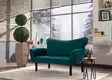 2-sits bäddsoffa Atelier del Sofa Chatto Petrolblå Bomullsfodrad Polyestertyg 150x70x75 cm - Bäddsoffor - 8681875569544 - 1