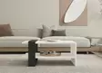 Soffbord, antracit/vit, 80 cm x 35 cm x 55 cm, tålig, rymlig, stilren - Bord - 8681875683264 - 2