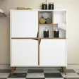 Förvaringsskåp Hanah Home Pulse Vit Valnöt Spånskiva 100x115x30 cm - Skåp och byråer - 8681875413144 - 1