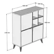 Förvaringsskåp Hanah Home Pulse Vit Valnöt Spånskiva 100x115x30 cm - Skåp och byråer - 8681875413144 - 5