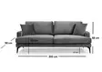 3-sits soffa Atelier del Sofa Papira Grå Polyester 205x90x88 cm - Soffor - 8681875774474 - 4
