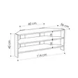 TV-bänk Hanah Home Thales Corner Ek Spånskiva 114x45x36 cm - TV-bänkar - 8681875104134 - 3